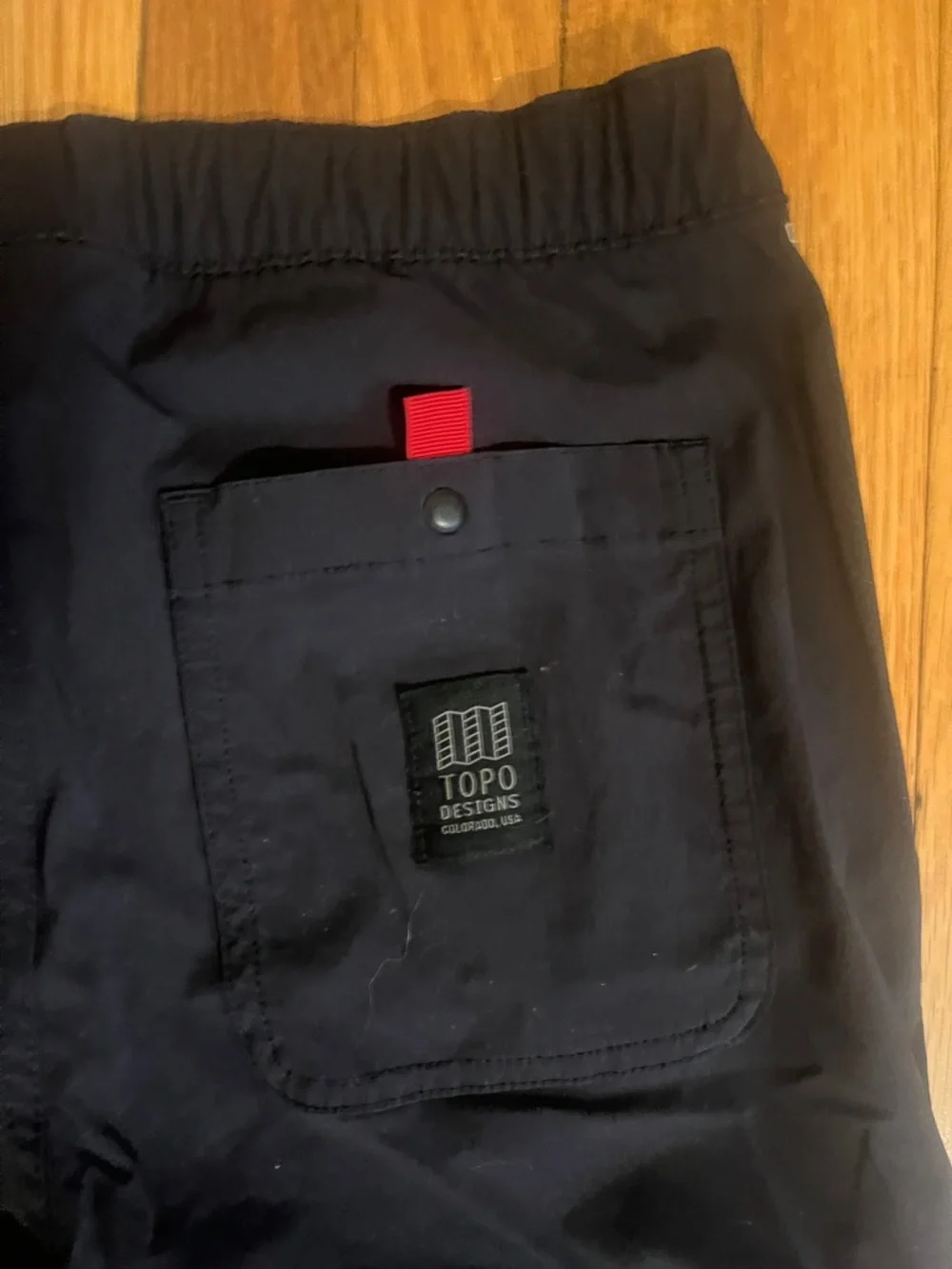 Topo Designs Mens Black Nylon Pants Hiking Outdoor Small